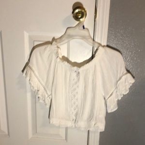 White crop top